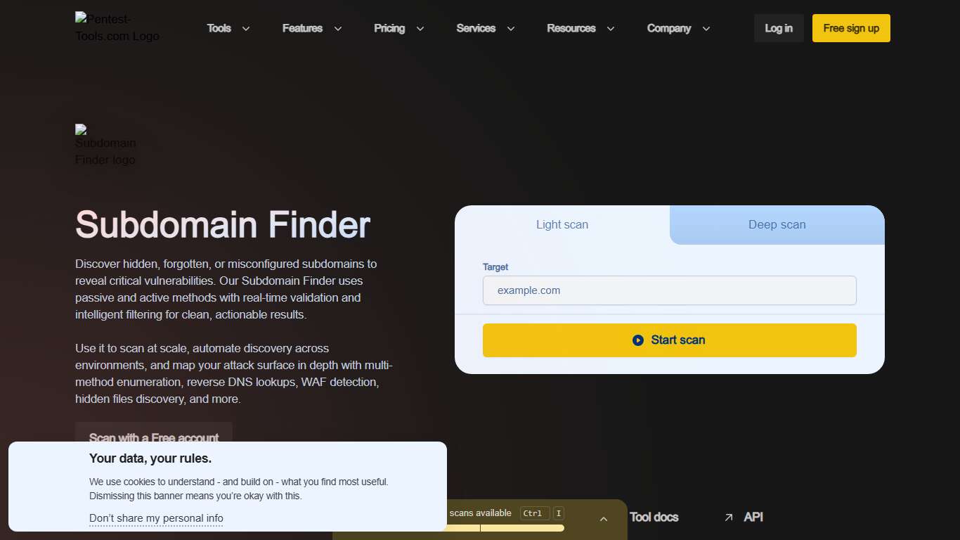 Free subdomain finder online 🛡️ find subdomains of domain